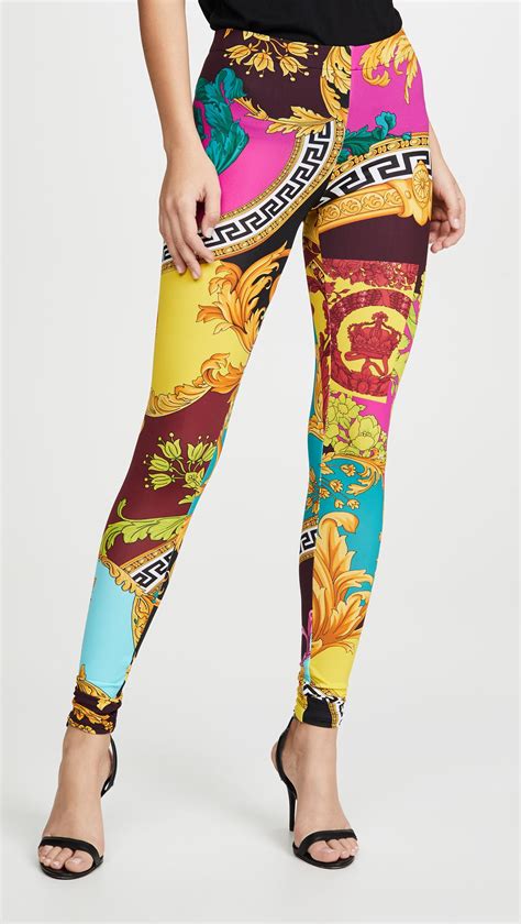 leggins a zampa versace|versace leggings.